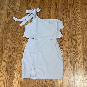 Revolve superdown mini cocktail wedding dress purple grey small